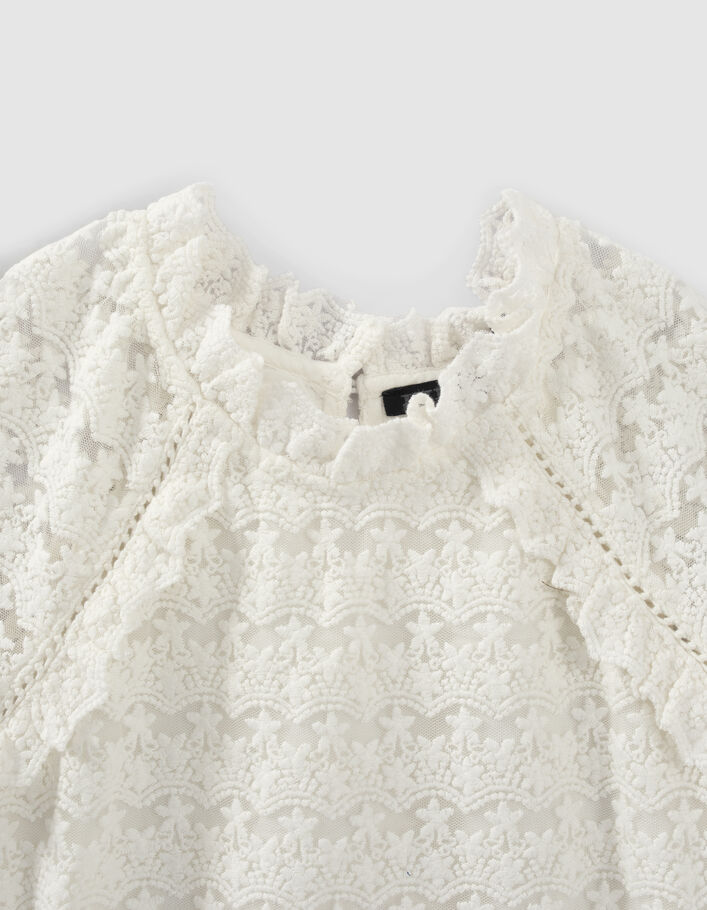 Girls’ off-white lace blouse - IKKS