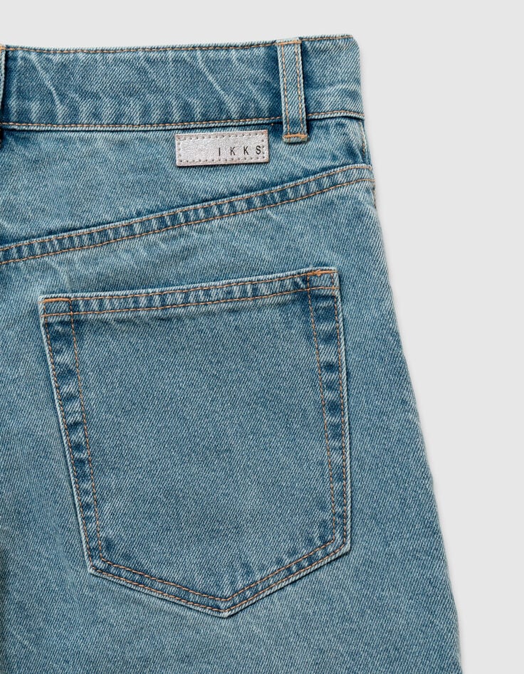 Straight blue jeans for girl-6