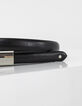 Ceinture noire fine en cuir I.Code-3