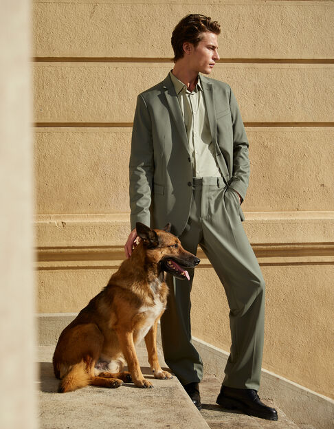Pantalon de costume kaki TRAVEL SUIT Homme - IKKS