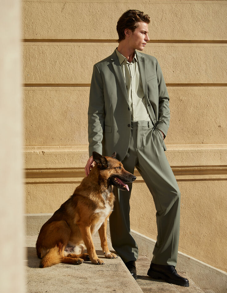 Men’s khaki TRAVEL SUIT suit trousers-1