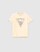 Boys’ medium yellow organic T-shirt + skateboard image-1