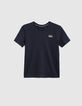 Tee-shirt navy Essentiel en coton bio-1