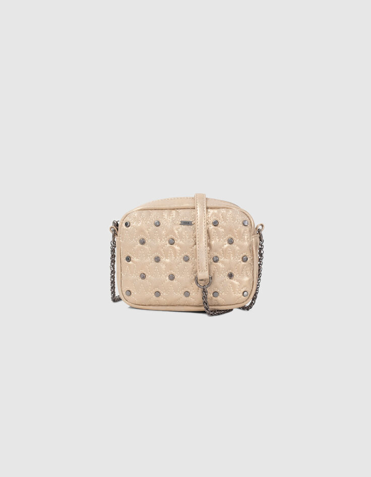 Handtas metallic goud en studs meisjes-2
