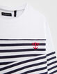 T-shirt marini&egrave;re coton bio d&eacute;coupes et broderie gar&ccedil;on-6