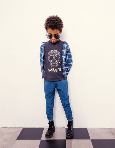 Donkerblauwe jogger knitlooktricot jongens  