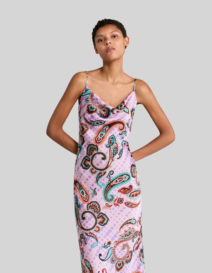 Women’s marshmallow recycled dress with XL paisley print - IKKS