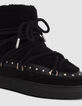 Women’s black INUIKII x IKKS suede fleece-lined boots-4