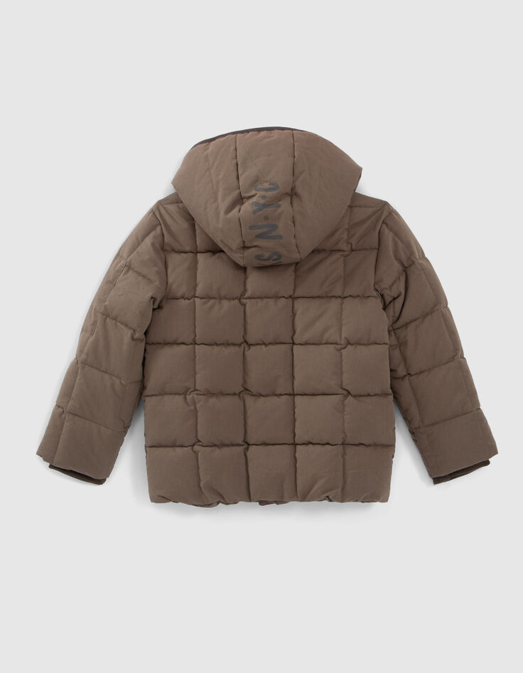 Boys’ khaki double opening pocket padded jacket-3