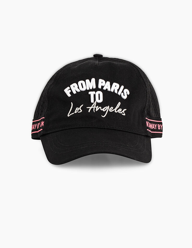 Casquette noire FROM PARIS to Los Angeles fille-4