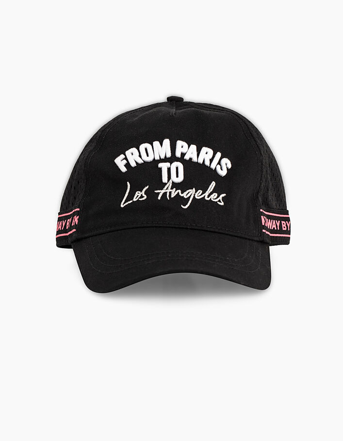 Girls’ FROM PARIS to Los Angeles black cap - IKKS