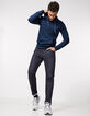Men’s navy Shibuy straight jeans-1