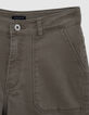 BATTLE khaki denim pants for girl-2