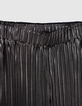 Pantalon large silver plissé Femme-5