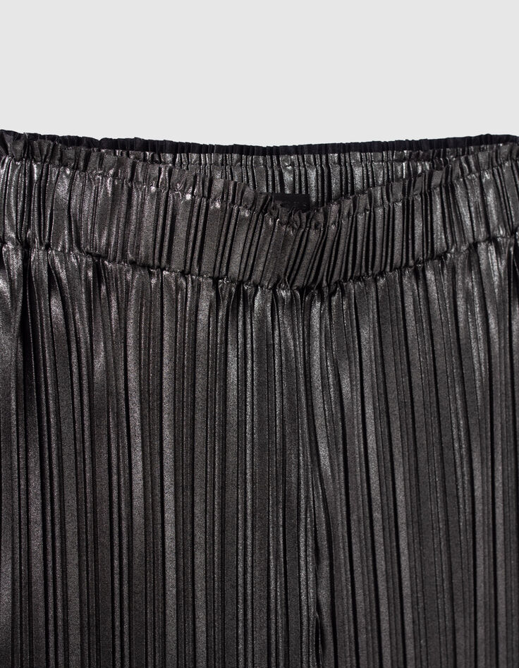Pantalon large silver plissé Femme-5