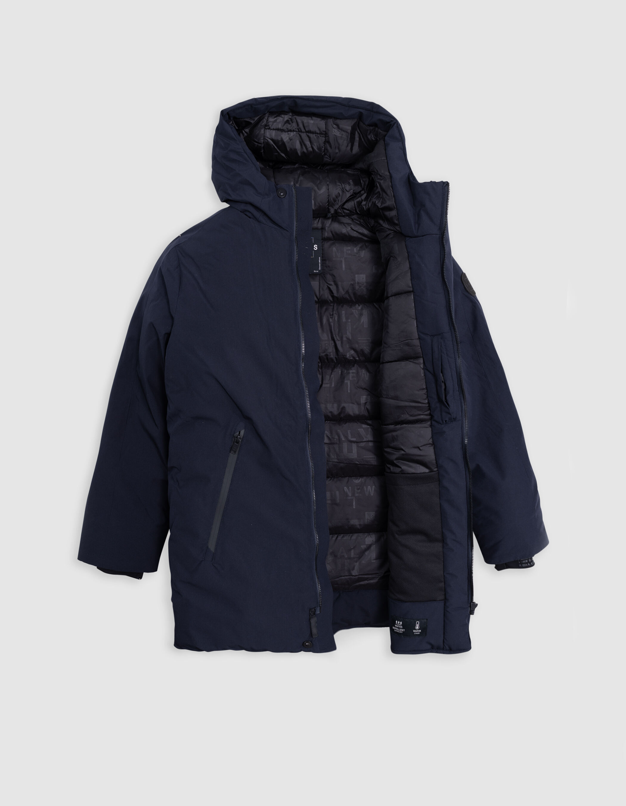 Parka marine interieur matelasse garcon IKKS
