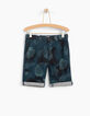 Navy bermuda bladprint -2