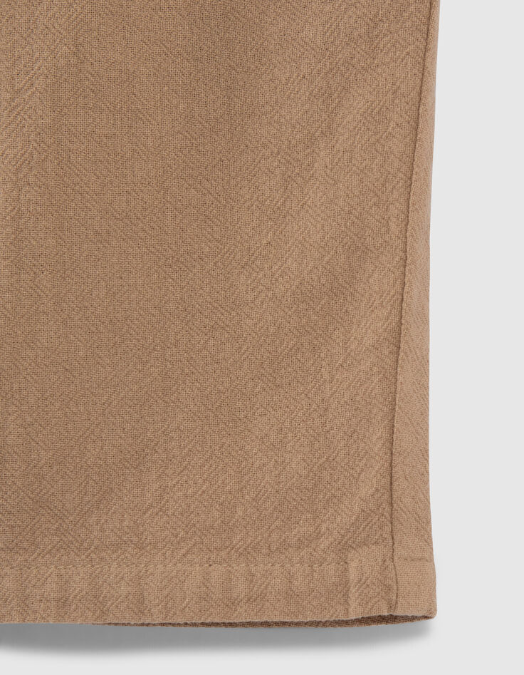 Beige Jungen-CHINO-Bermudas aus Reliefstoff-6