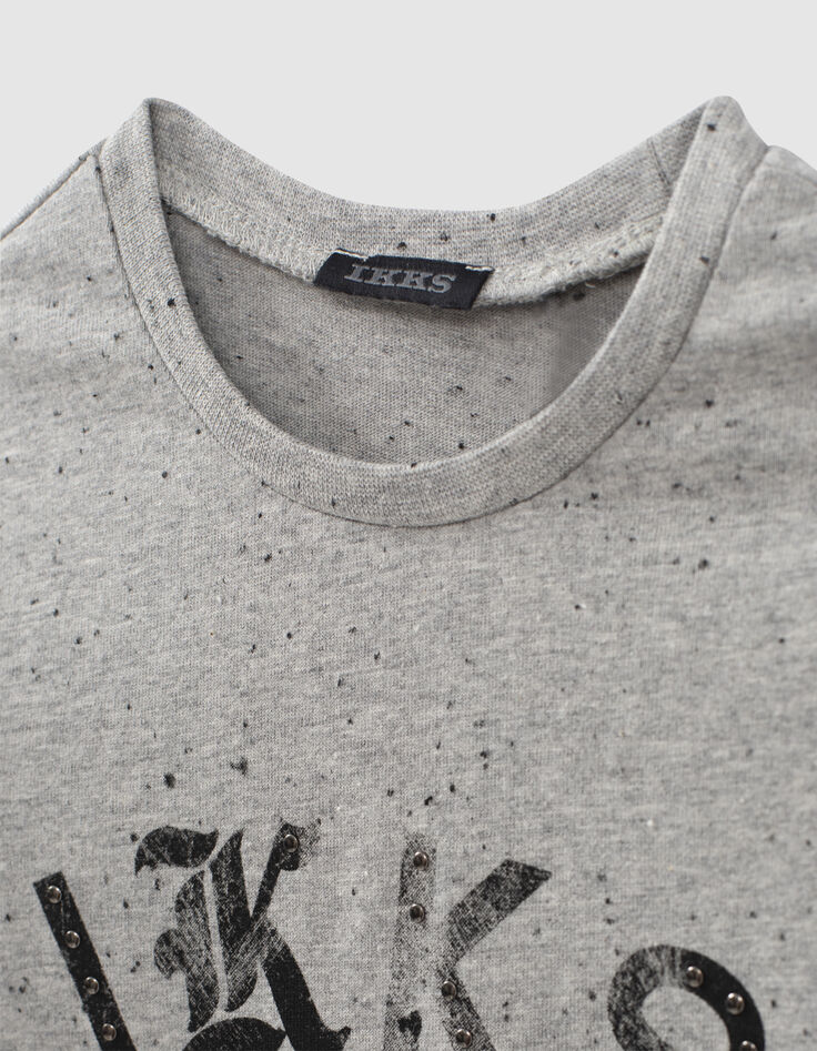 Camiseta gris calavera-guitarra niño-2