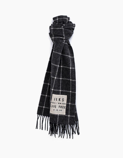 Men’s mouse grey check scarf - IKKS