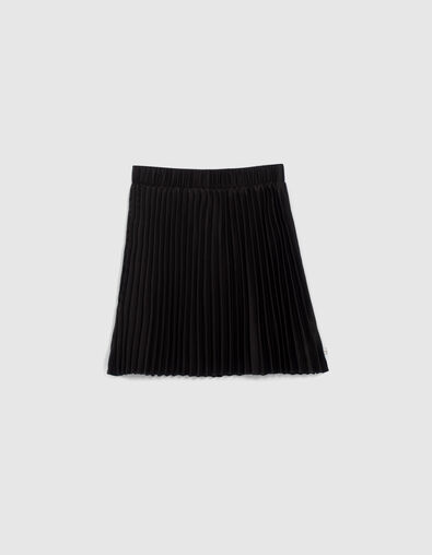 Girls’ black pleated short skirt - IKKS