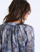 Blouse en voile imprimé python femme-4