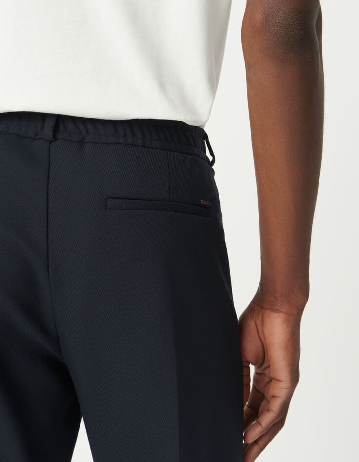 Men’s navy suit trousers with elasticated back-5 Men’s navy suit trousers with elasticated back-5