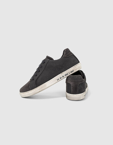 Boys’ dark grey suede trainers - IKKS