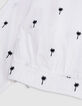 Camisa blanca cropped bordados palmeras niña-8