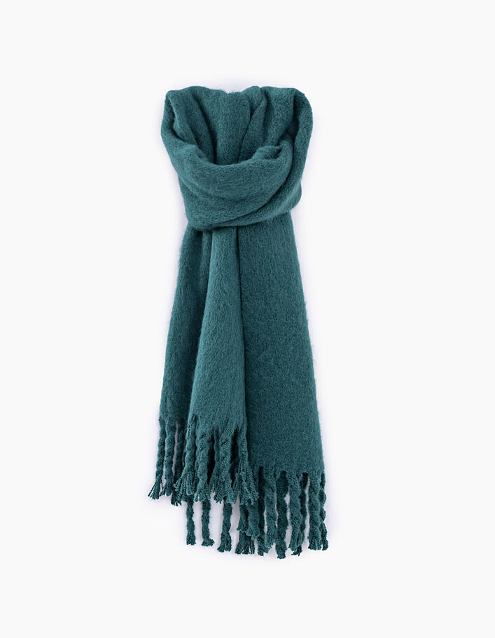 Donzige sjaal Pruisisch blauw franjeboorden dames - IKKS