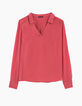Blouse fluide en soie manches en voile femme-6