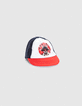 Casquette réversible tricolore et rayée bébé garçon-1