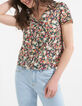 I.Code water pink top + multicoloured flower print-1