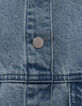 Veste sans manches en jean bleu fille-10