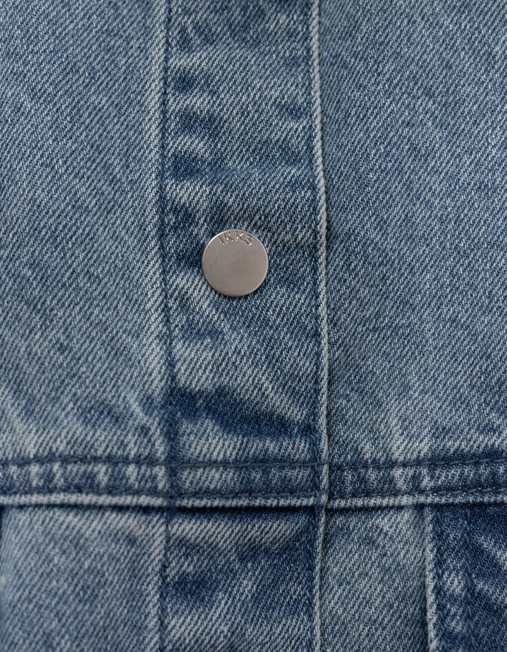 Veste sans manches en jean bleu fille-10 Veste sans manches en jean bleu fille-10