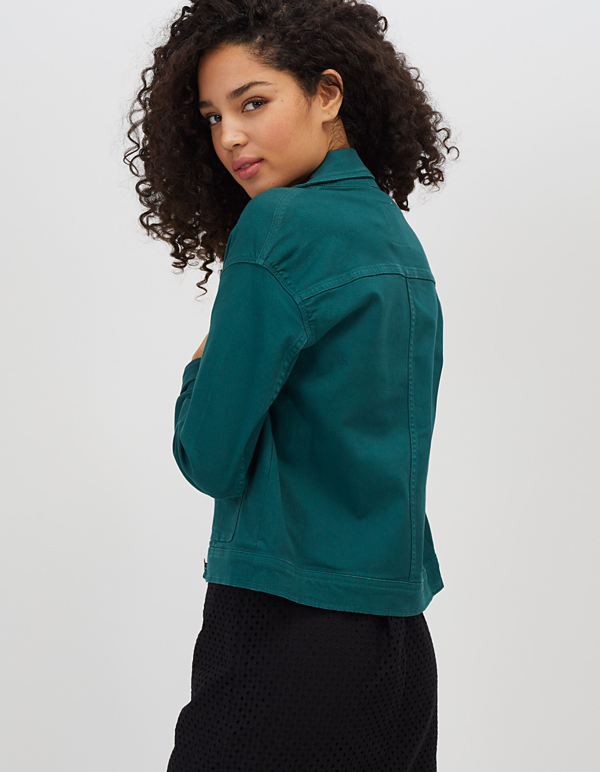 I.Code emerald denim jacket