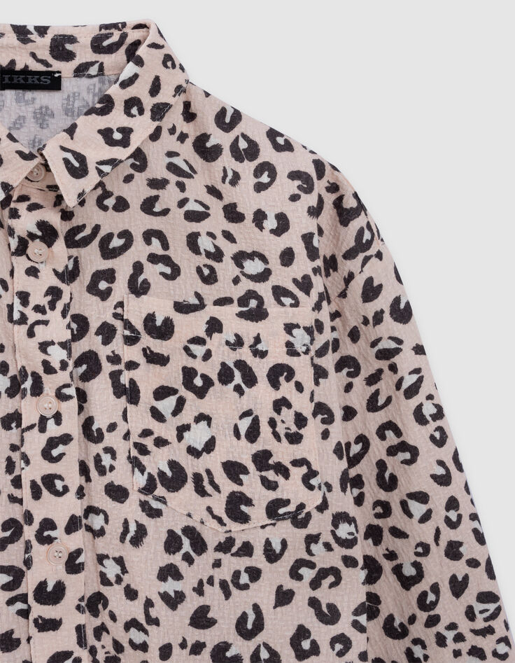 Pink leopard print shirt for girl-8