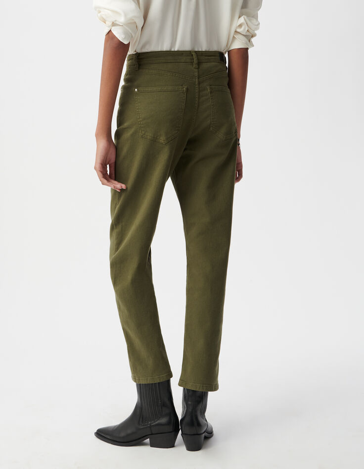 Women's khaki army slouchy jeans-3