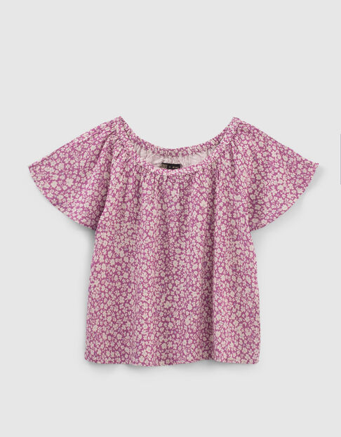 Blusa parma Ecovero™ margaritas niña - IKKS