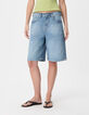 Bermuda en jean bleu Femme-6