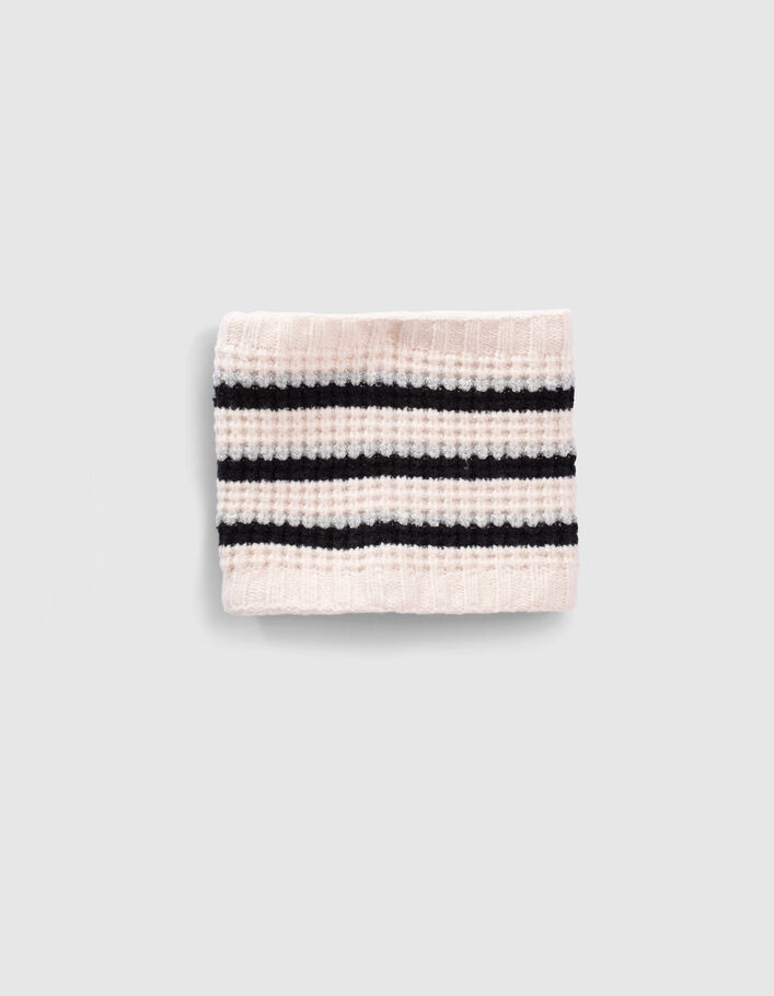 Snood crudo punto lúrex rayas niña-3