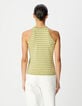Pull CORRIE olive d&rsquo;&eacute;t&eacute; sans manches pour femme-3