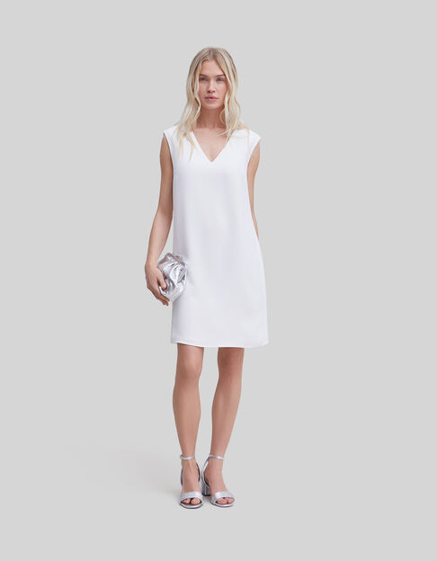 Women’s off-white recycled dress with necklace on back - IKKS
