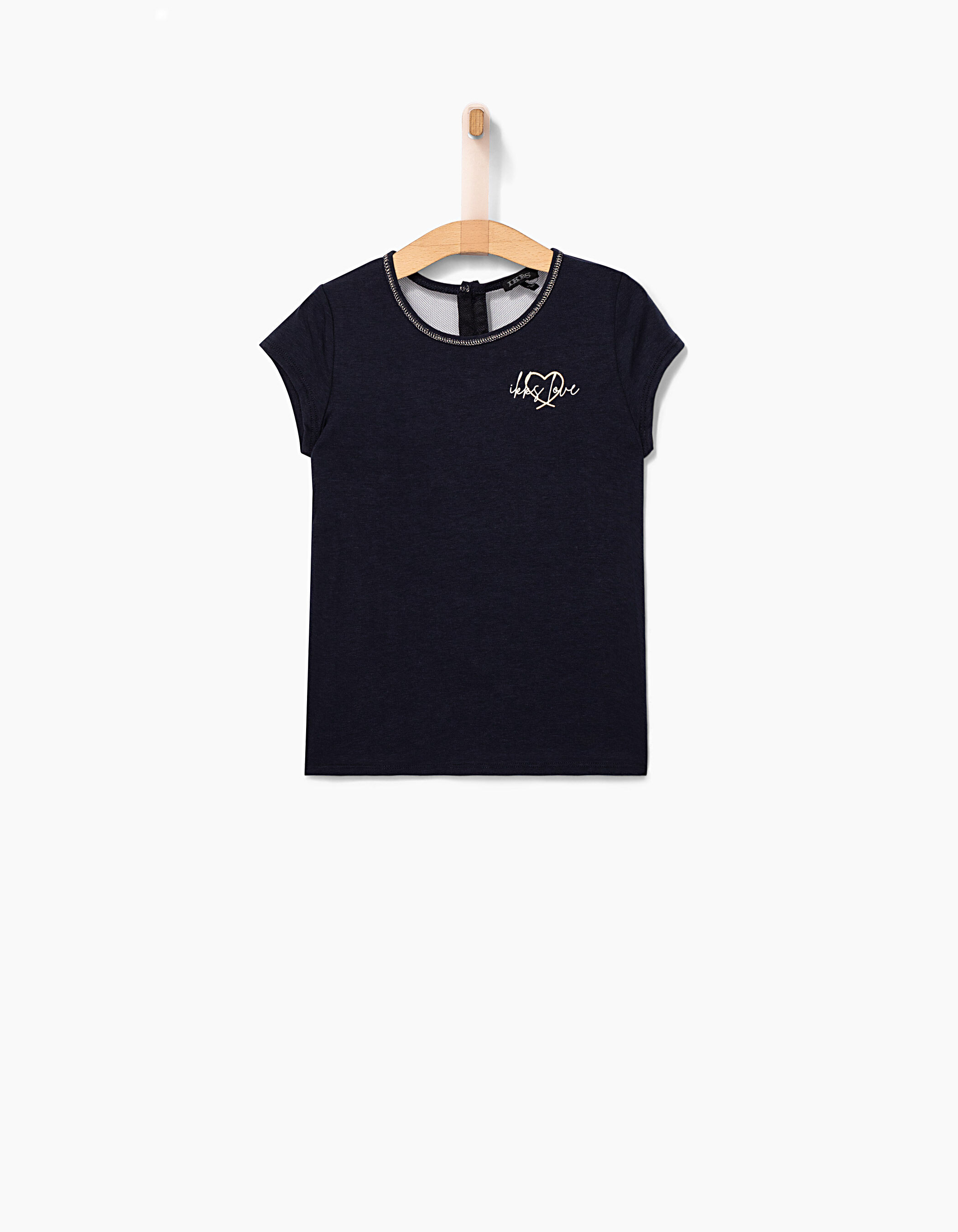Camiseta navy con rejilla espalda nina IKKS