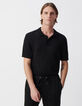 Polo negro punto calado fantasía hombre-2