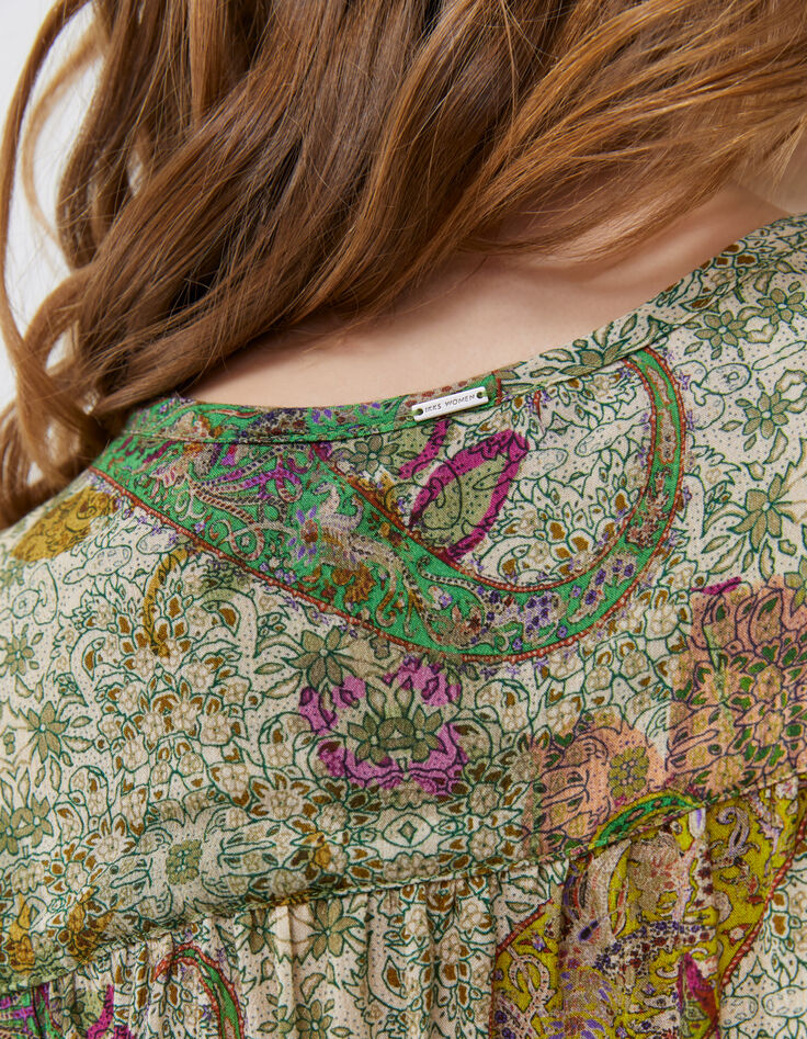 Women’s almond paisley print top-3
