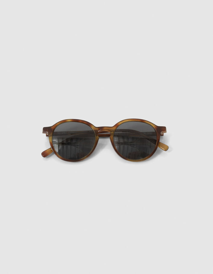 Lunettes solaires mixte écaille miel-7