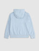 Sweat bleu flocage gomme ondes marines garçon-6