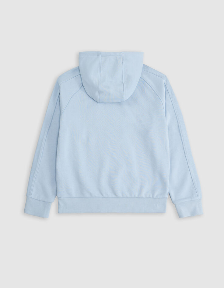 Sweat bleu flocage gomme ondes marines garçon-6