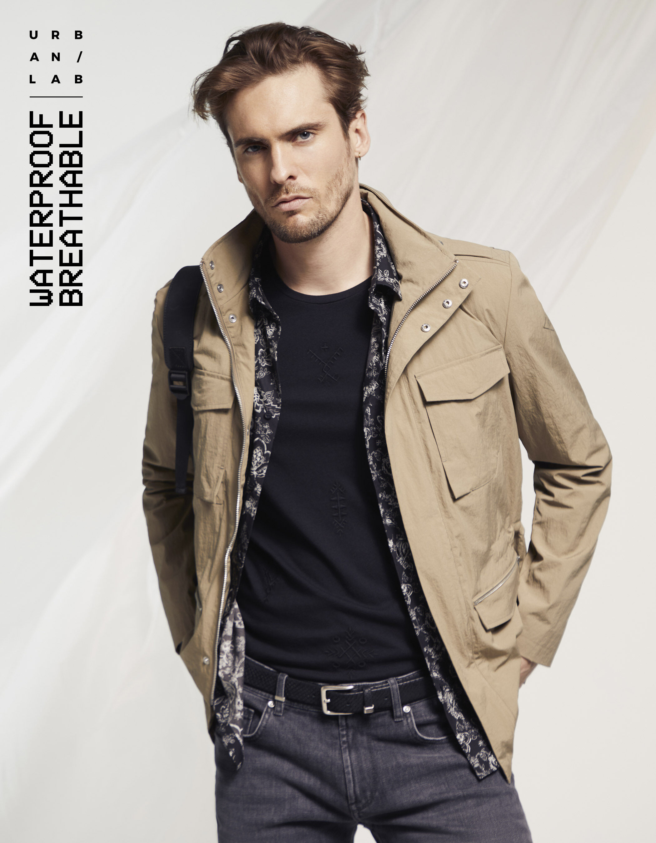 Men s mink WATERPROOF BREATHABLE safari jacket